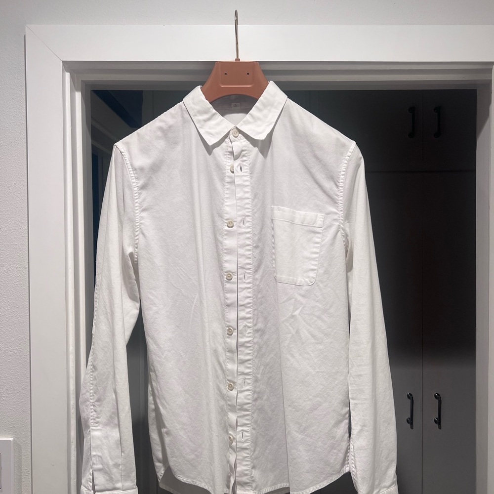 Lululemon Athletica White Casual Button Down Shirt